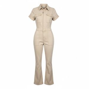 Good American Fit For Success Jumpsuit denim Beige NWT
